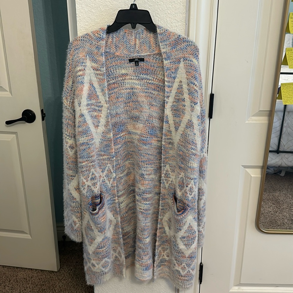 My Michelle multicolored pastel extremely soft cardigan with pockets